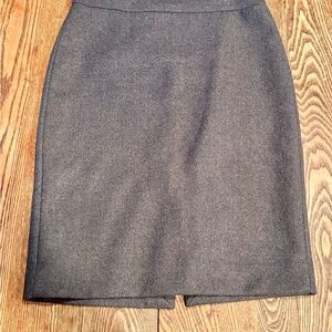 J. Crew Charcoal Gray Lined Pencil Skirt Knee-Length with Slit